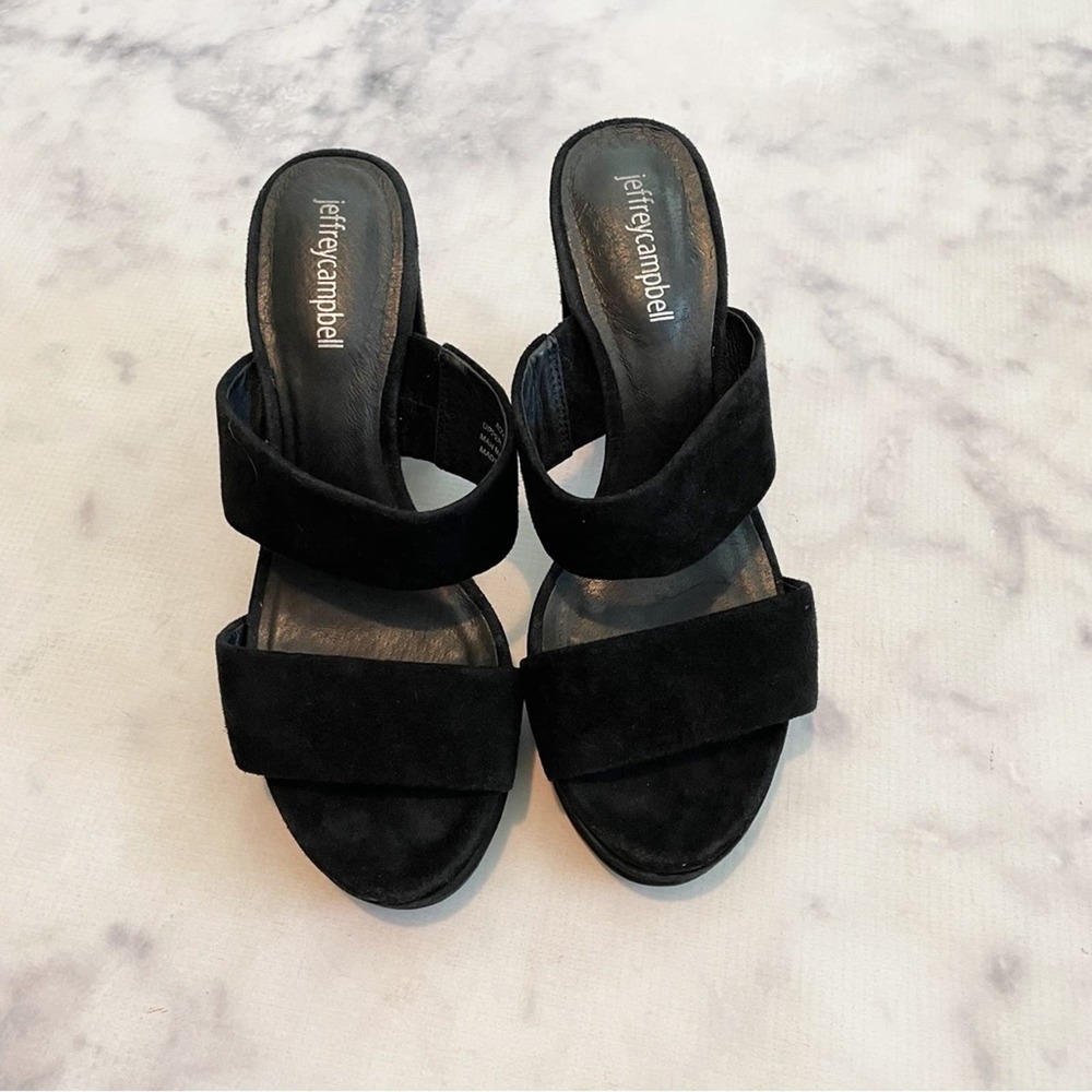 Jeffrey Campbell Adriana Suede Platform Mules - Picture 3 of 10